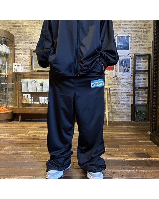 Vetements Black Logo Casual Pants for men