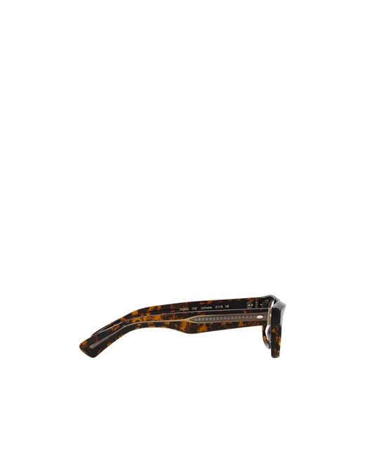 Oliver Peoples White Tortoiseshell-Effect Rectangle-Frame Glasses for men