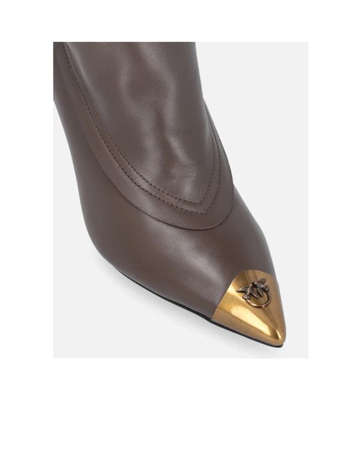 Pinko Brown 70Mm Lucy 25 Boots