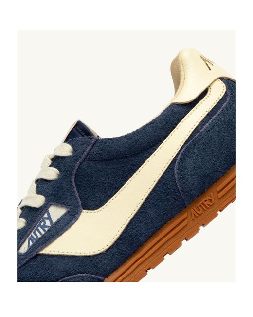 Autry Blue Windspin Suede Sneakers