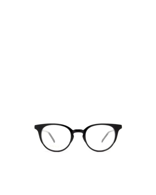 Gucci White Eyewear Round Frame Glasses