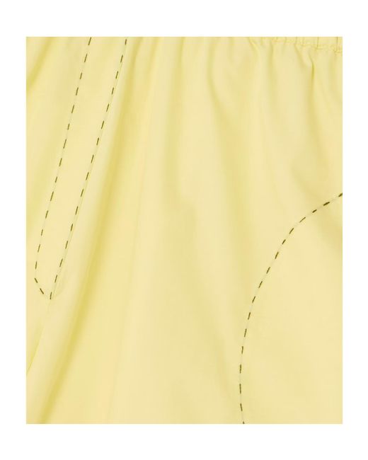 Vita Kin Yellow Broderie Anglaise Cotton-Poplin Shorts