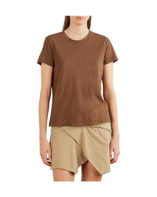 James Perse Brown Vintage Boy Cotton T-Shirt