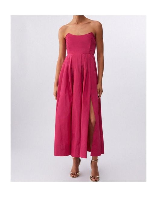 Liu Jo Pink Long Taffeta Dress