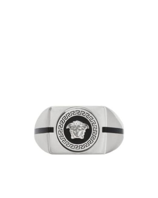 Versace White Icon Ring for men
