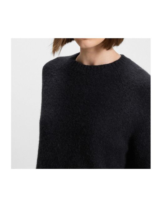 Boss Black Crew Neck Cropped Knit Sweater