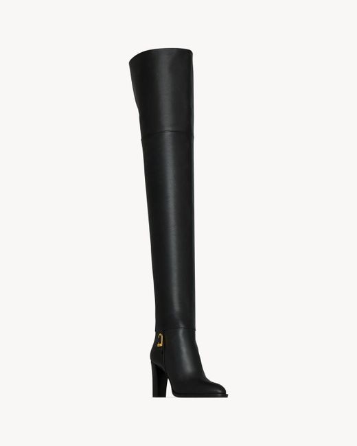 Saint Laurent Black Julia Pointed Toe Boots