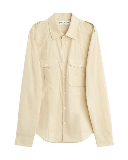 Our Legacy Natural Lean Chest-Pockets Shirt for men