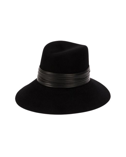 Saint Laurent Black Nina Wide-Brimmed Hat