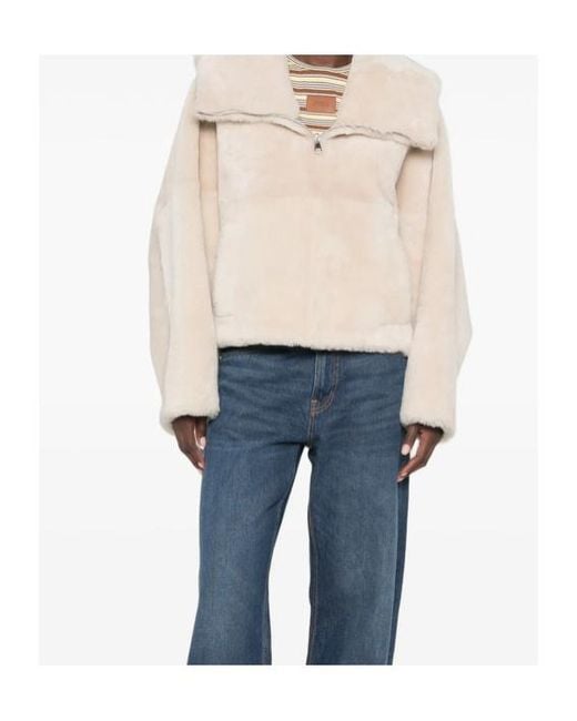 Blancha Blue Hooded Shearling Jacket