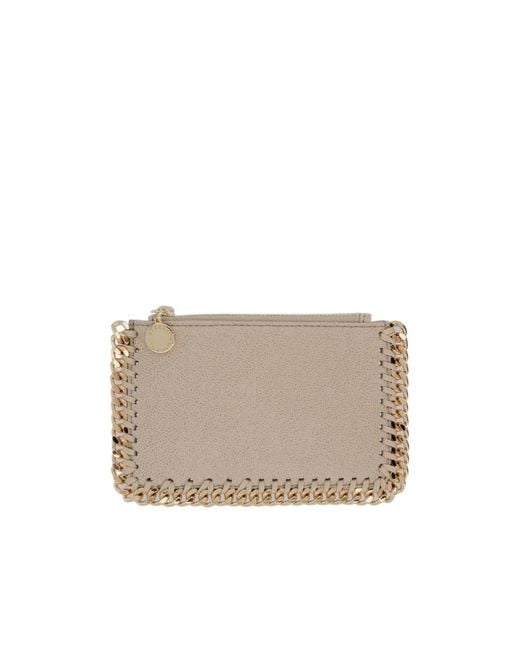 Stella McCartney Gray Chain-Trim Zip Wallet