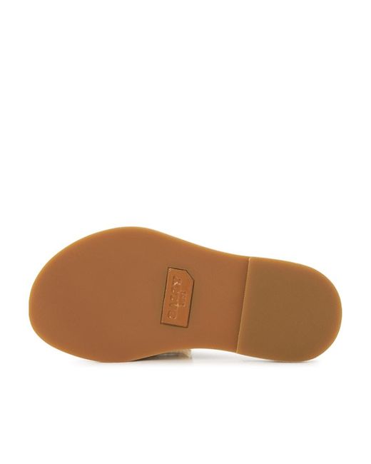 Bally Natural Round Head Flat Slippers