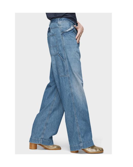 Maison Margiela Blue Patchwork Straight Leg Trousers for men