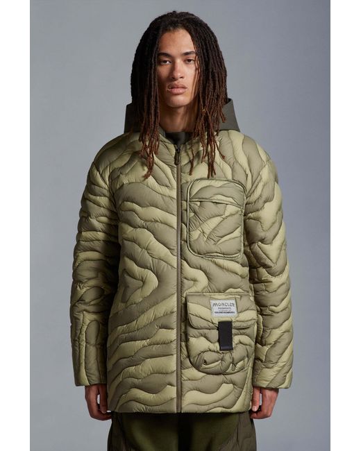 Moncler Green Peano Short Down Jacket for men