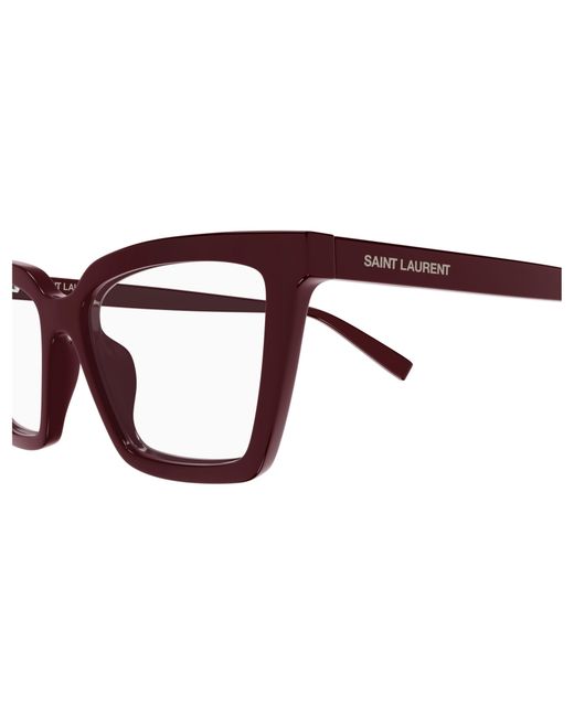 Saint Laurent White Rectangle-Frame Glasses
