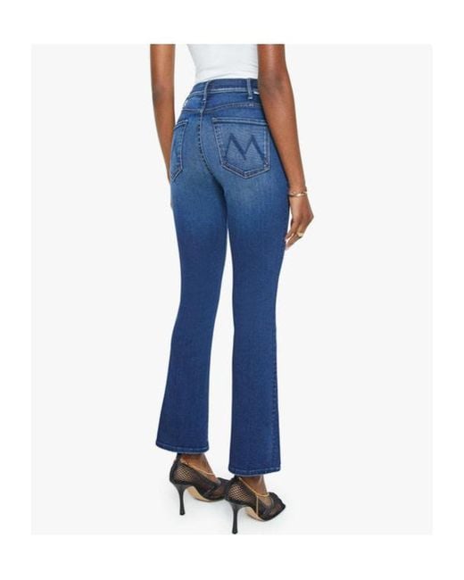 Mother Blue Cotton-Blend Jeans