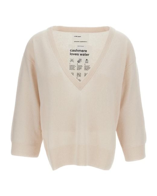 Extreme Cashmere White V-Neck Sweater