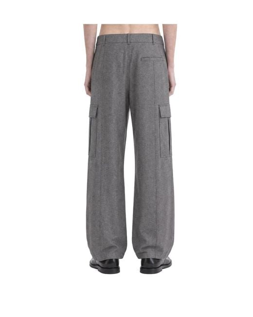 Giorgio Armani Gray Casual Trousers With Belt Loops for men