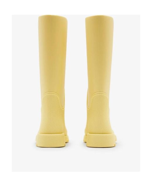 Burberry Yellow Marsh Rain Knee-High Boots