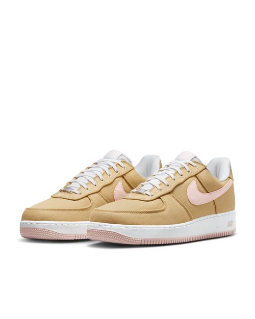 Nike Natural Air Force 1 Lace-Up Sneakers for men
