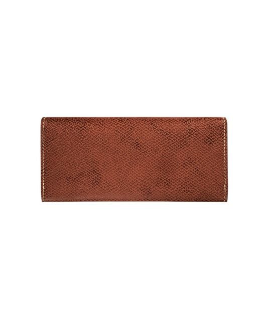 Longchamp Brown Épure Long Continental Wallet