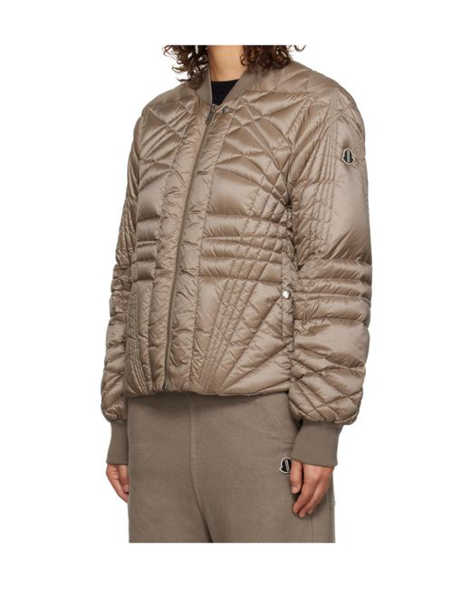Moncler Brown Moncler Rick Owens Megapenta Flight Jacket for men