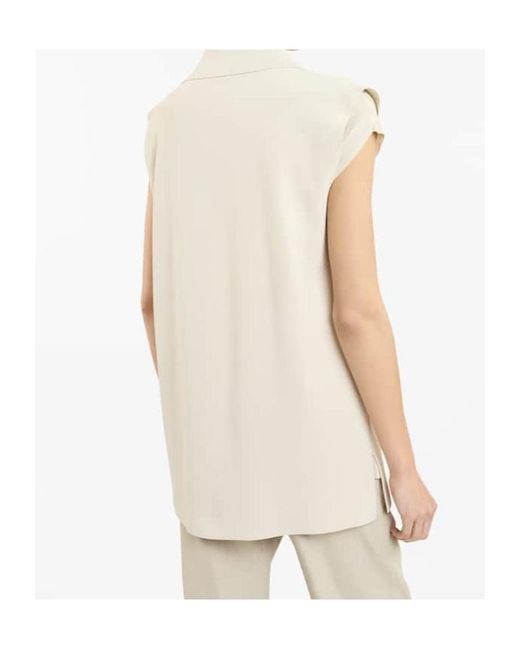 Fay Natural Double-Breasted Knit Vest