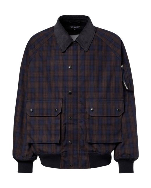 Comme des Garçons Blue Long-Sleeved Casual Jacket for men
