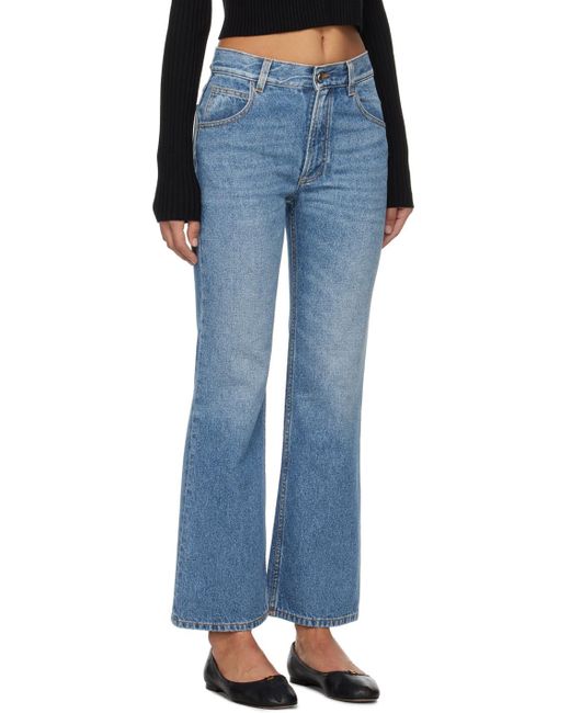 Chloé Blue Chloé Cropped Bootcut Jeans