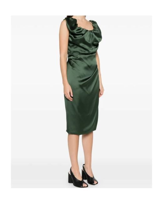 Vivienne Westwood Green Ginnie Amber Draped Dress