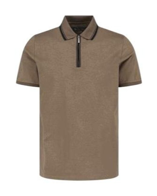 Loro Piana Brown Short-Sleeved Polo Shirt for men