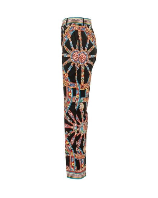 Dolce & Gabbana Black Pattern-Printed Trousers