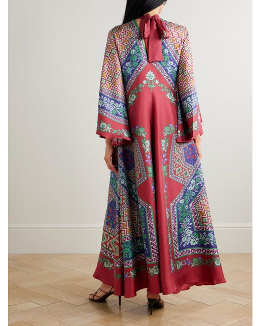 LaDoubleJ Red La Doublej Magnifico Printed Maxi Dress