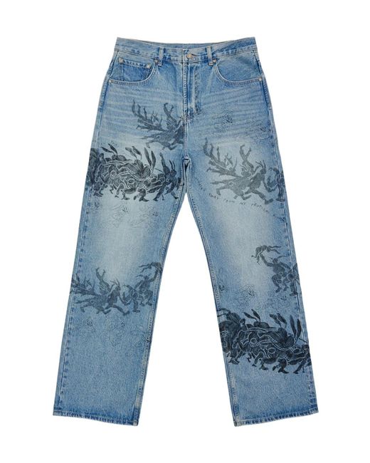 DOMREBEL Blue Hops Jeans for men