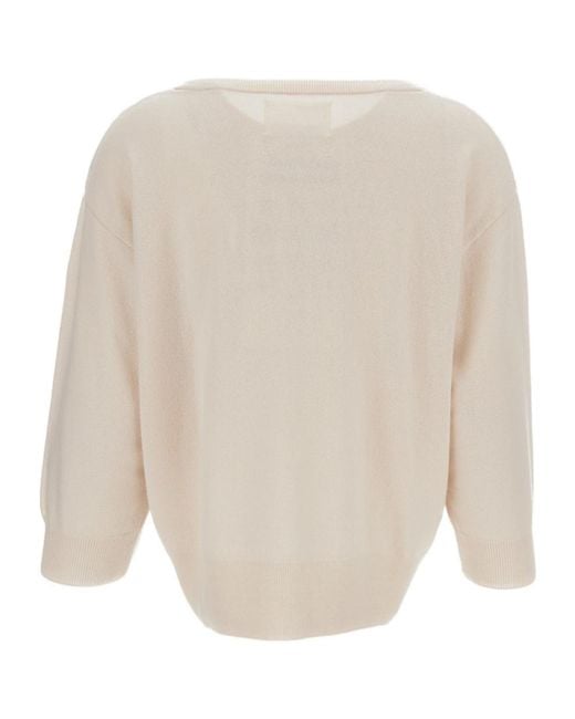 Extreme Cashmere White V-Neck Sweater