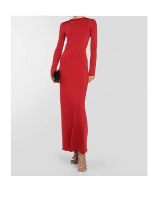 Galvan Red Long-Sleeved Gown