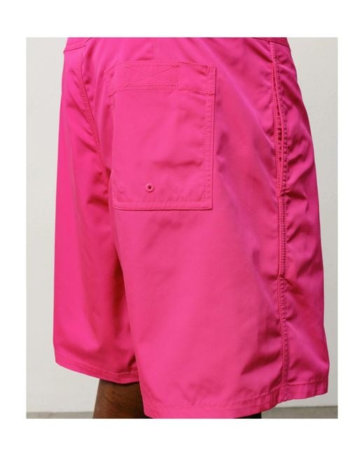 Stussy Pink Wide-Leg Swim Trunks for men