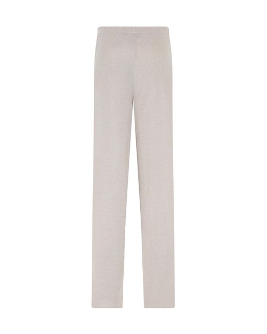 Roberto Collina White High-Waisted Straight Pants