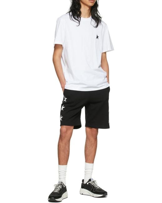 Golden Goose Deluxe Brand Black Star Printed Shorts for men