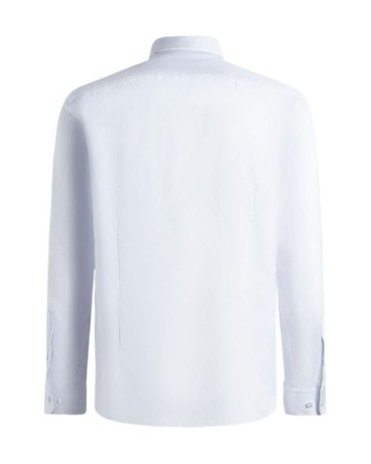 Etro Blue Jacquard Button-Up Shirt for men