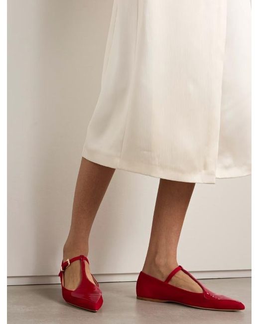 Gabriela Hearst Red Pointed Toe Flats