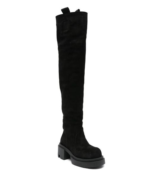 Rick Owens Black 75Mm Platform Boots
