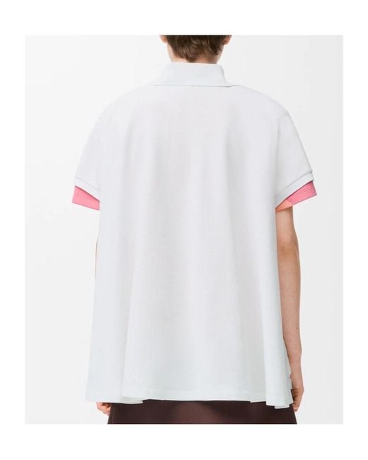 Loewe White Lightweight Polo Shirt
