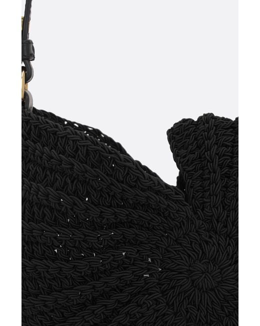Chloé White Chloé Logo Detailed Woven Crossbody Bag