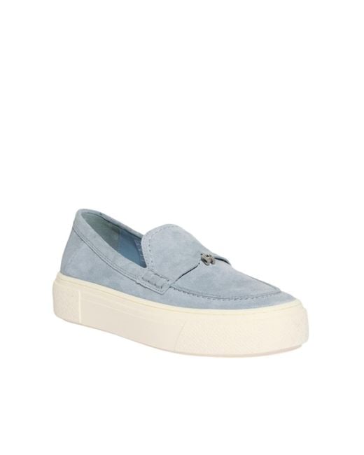 Hogan White Metal Trim Loafers