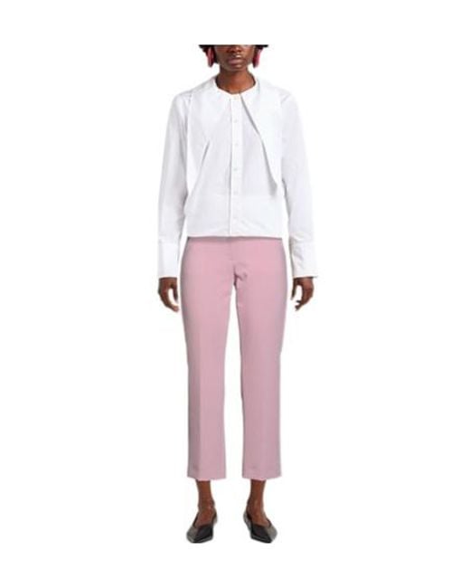 Weekend by Maxmara Pink Simple Straight-Leg Pants