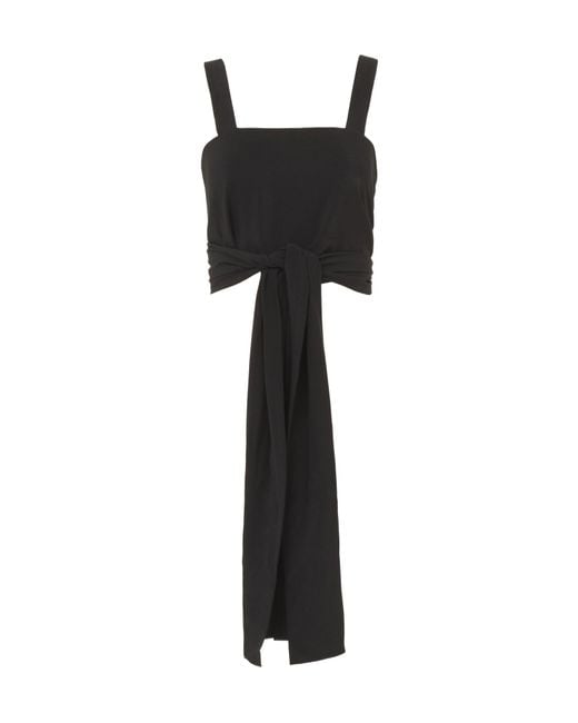 Chloé Black Crepe De Chine Cropped Top