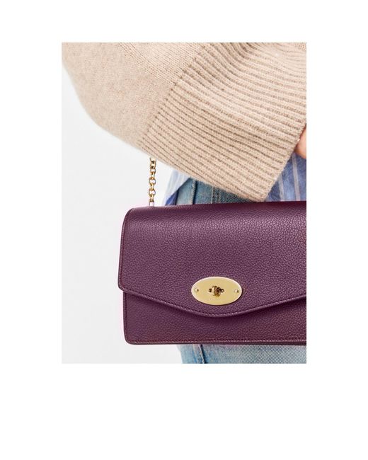 Mulberry Purple Small Solid Color Crossbody Bag