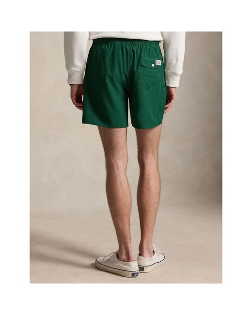 Polo Ralph Lauren Green Logo-Embroidered Drawstring Swim Shorts for men