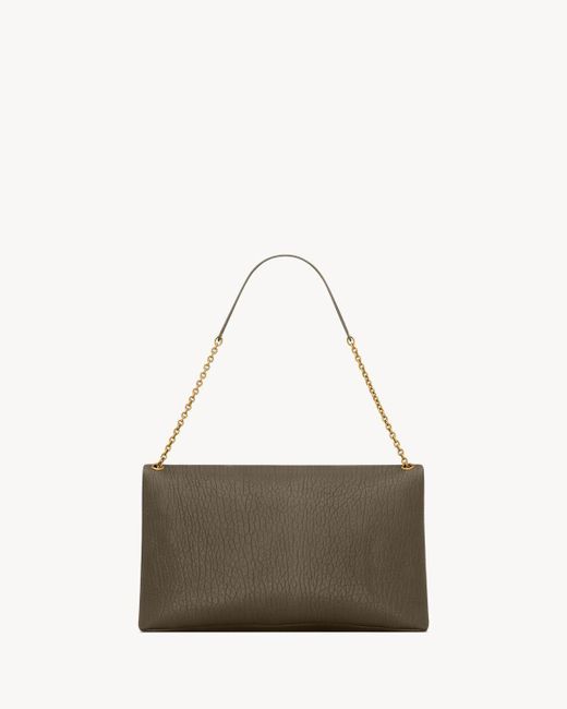 Saint Laurent Metallic Cassandre Xxl Envelope Pouch